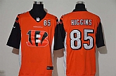 Nike Bengals 85 Tee Higgins Orange Team Big Logo Number Vapor Untouchable Limited Jersey,baseball caps,new era cap wholesale,wholesale hats